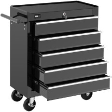 Trolley Workshop Mobile Tool med et håndtak 5 skuffer