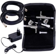 Ruhiger Mini-Aerograph-Kompressor 2x Aerograph-Schlauch-Aperat-Abrichter-Anpassung