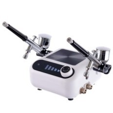 Kompresor pro dva aerografy 2x 0,3 hadice 170cm Automatický stezlový kompresor