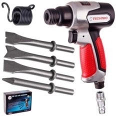 Marteau pneumatique 135mm + 4x Cutters grotto Puissance ronde