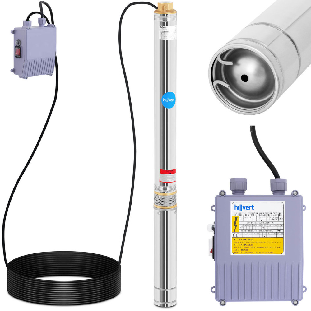 Submersible pump for deep stainless steel 5580 l / hour up to 93 m