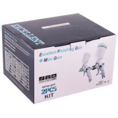 Paint gun 3x nozzle 0.8 1.4 1.7 HVLP for painting 600 + 125