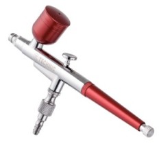 Aerógrafo de modelagem com bocal 0.4mm vermelho para pintura de tanque desaparafusado