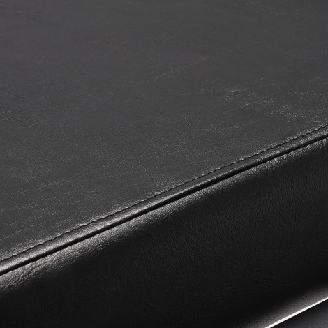Gabbiano Friseurstuhl Porto Grau Schwarz — Detailaufnahme Sitz