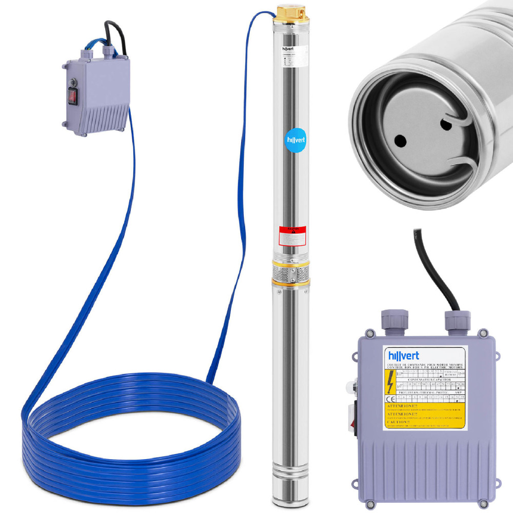 Bomba submersível para aço inoxidável profundo 9000 l / hora até 72 m