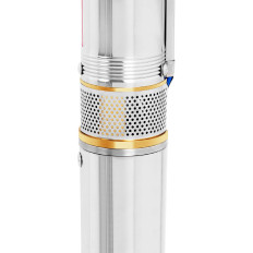 Pompe submersible en acier inoxydable pour puits profond, 9000 l/heure jusqu'à 72 m.