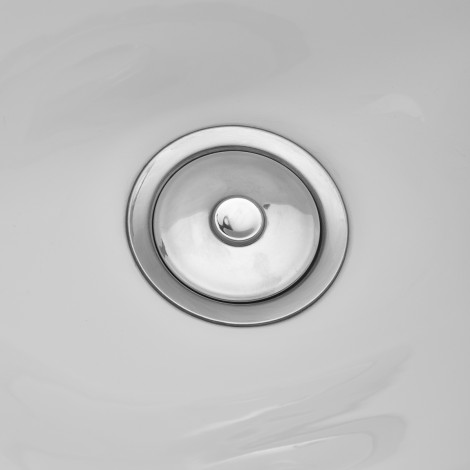 Unidad de lavado de cabello Gabbiano Porto gris con lavabo ajustable — detalle de la superficie