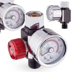 Zníženie tlaku skleneného vzduchu 1/4 FR-4 Manometer