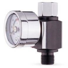 Glazen luchtdrukregelaar 1/4 fr-4 manometer