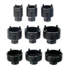 Nasadki KM4-KM12 1/2″ i 3/4" 9szt. Stal Hartowana do Nakrętek Rowkowych