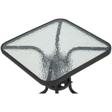 Balkon Tafel Koffie Glas Square 60x60 cm