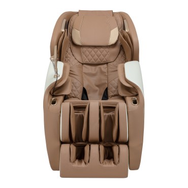 Sakura Luxury 808 massagestol i hvid og beige — forfra
