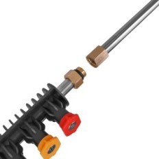 Lancia telescopica modulare 2,8 m + 6 NAR Carcher K2-K7 Rondelle a pressione