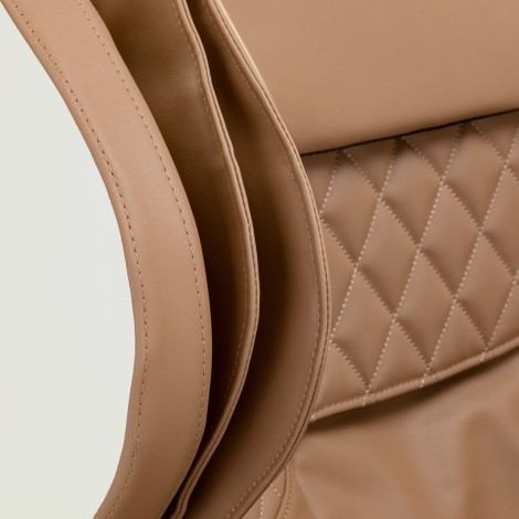Sakura Luxury 808 Πολυθρόνα Μασάζ λευκό και μπεζ — κοντινό μπράτσο