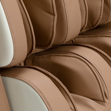 Sakura Luxury 808 massagestoel wit en beige — detail zitvlak