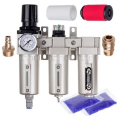 Stanica príprave vzduchu 3x Filtre na farbu 5um 0,3UM 0.1UM 1/2 "