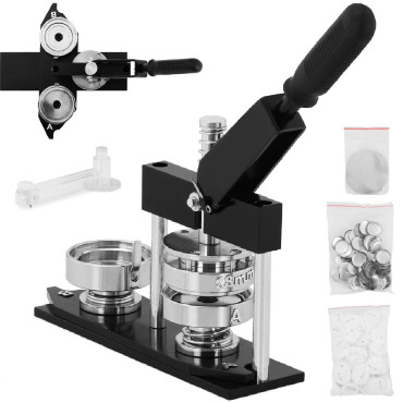 Machine for pinion button...