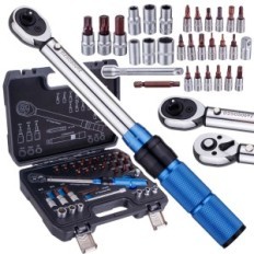 1/4 "chave dinamométrica" 5-25 nm de duas vias com o bloqueio de caps 32pcs