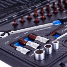 Dinamométer kulcs 1 / 4 "5- 25 Nm DIVUCIEROWY adapterekkel 32pcs BLOKADA