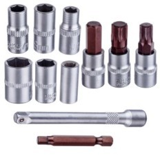 1/4 "Dynamometrinen avain" 5-25 nm kaksisuuntainen korkkien kanssa 32PCS-lukitus