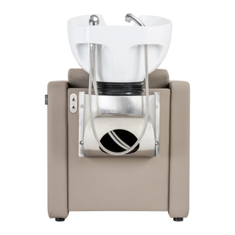 Gabbiano Sylvia poste de lavage beige avec repose-pieds électrique — vue de face