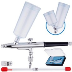 Aerographi Precision Pro düüsi 0,3mm kahekordse toimega Kaks tankit