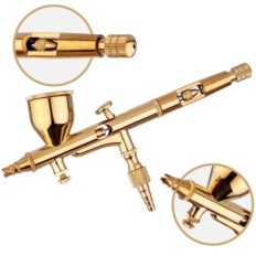Precision Aerographer Guld med munstycke 0,2 mm dubbelverkan