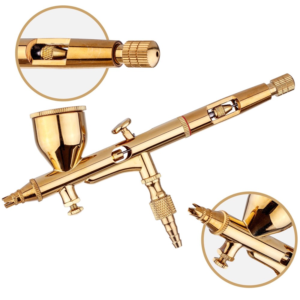 Aerograf Modelarski Precyzyjny GOLD z Dyszą 0,2mm Double Action