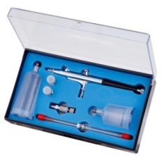 3x modellering Aerograph 0,2 0,3 0,5 mm Två snabbkopplingstankar