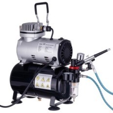 Aerograph Compressor med en cylinder 3L kompressorreducer præget filter 23L / m