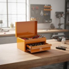 Metal tool box. Strumenti per strumenti. Organizzatore Big Red