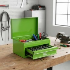 Boîte à outils en métal pour outils de tiroirs Big rouge