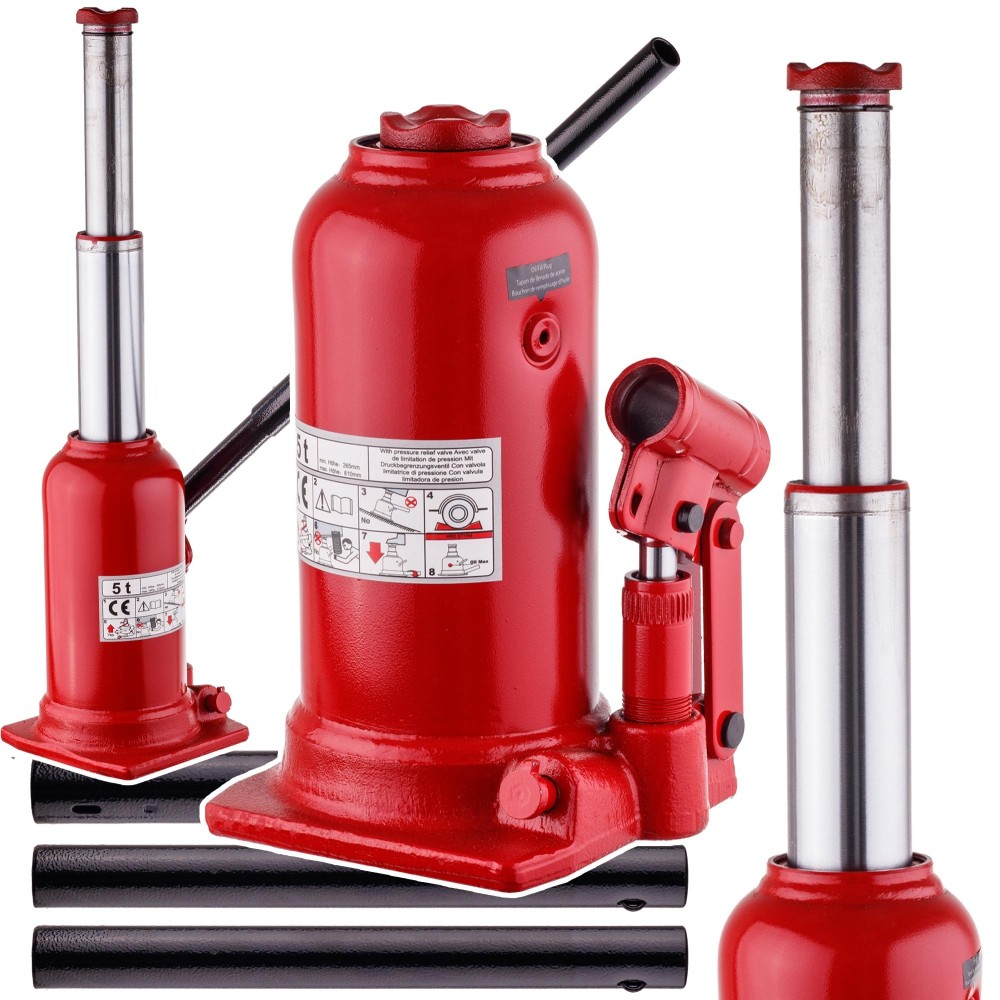 Flaskeflaske Hydress Two-Stage Hydraulic 5 ton 500mm Venstre