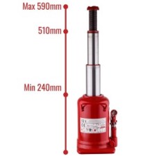 Steklenica hidress steklenica dvostopenjske hidravlične 12 ton 590mm levo