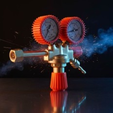 Propan Butane LPG Cylinder Reducer 2 Messing Manometre Corps Valve