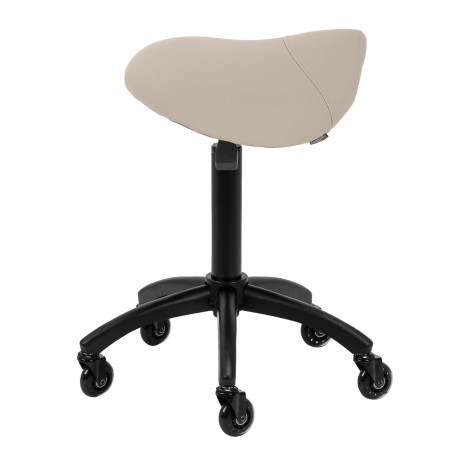 Tabouret de coiffure Gabbiano D032 gris-beige — vue de face