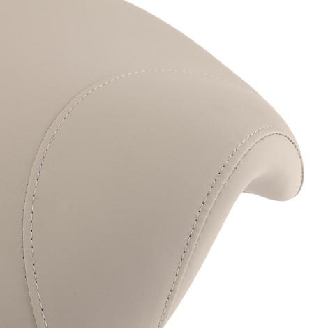 Sgabello parrucchiere Gabbiano D032 grigio-beige — primo piano della seduta