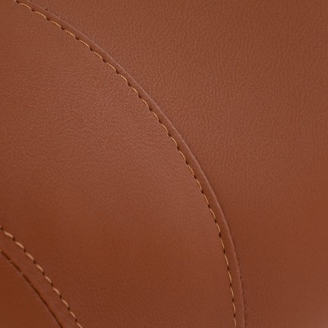 Sgabello da parrucchiere Gabbiano D032 marrone — primo piano della seduta