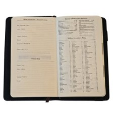 Book kalender 2026 Aftagelig patron Nærbillede af B6 Daily Drops Office