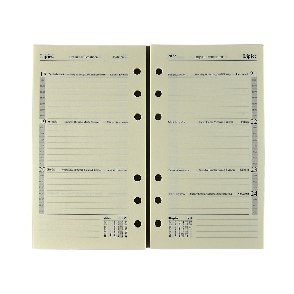 Organizador Premium BW com cartucho removível (13x19cm) com calendário 2025