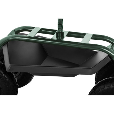 Assento nas rodas para o trabalho de jardim de morangos com uma prateleira até 150 kg de verde