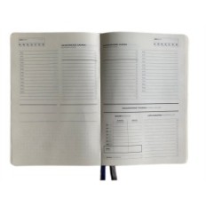 Cartouche de gros plan A5 Livre Calendrier Calendrier Payser Drop Bureau Day Business