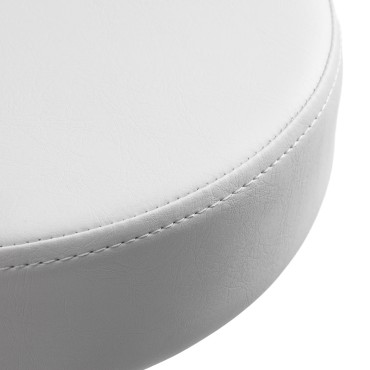 Kozmetická stolička AM-310 biela s plynovým zdvihom — detail sedadla