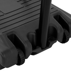 Ensemble de panier de basketball mobile réglable sur support, hauteur 190-260 cm.