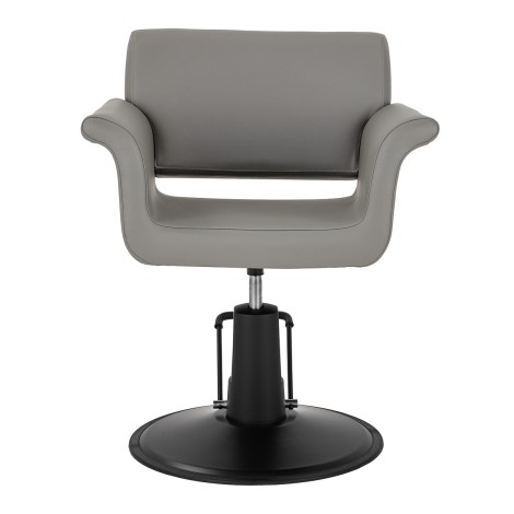 Sillón peluquería Gabbiano Lucca gris — vista frontal