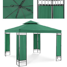 Gartenpavillon Pavillon Faltzelt 3 x 3 x 2,6 m grün