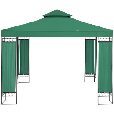 Garden Pavilion Gazebo Folding Tent 3 x 3 x 2,6 m grön