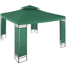 Kert Pavilion Gazebo Összecsukható sátor 3 x 3 x 2,6 m zöld