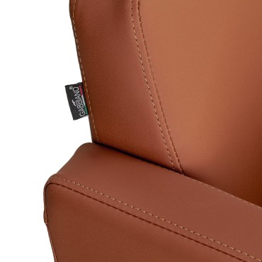 Gabbiano Elda kappersstoel bruin — detail label