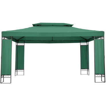 Garden paviljon gazebo zložljivi šotor 3 x 4 x 2,6 m zelena